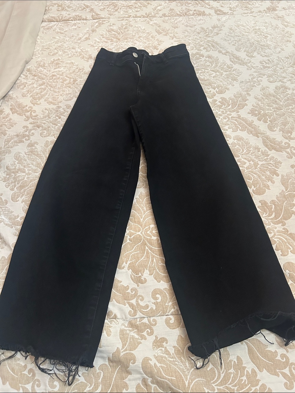 Zara Black Wide-Leg Kids Jeans
